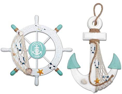 Beach Themed Anchors and Ship Wheels
